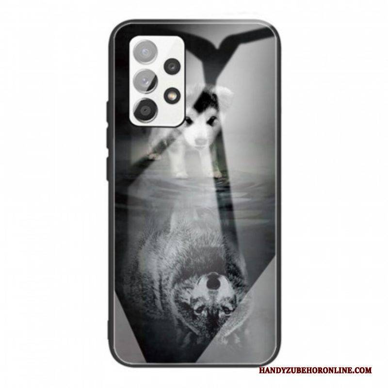 Handyhülle Für Samsung Galaxy A53 5G Puppy Dream Gehärtetes Glas
