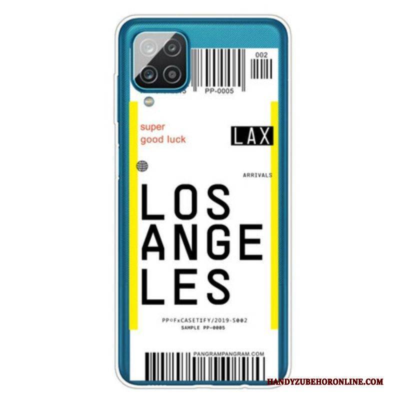 Handyhülle Für Samsung Galaxy M12 / A12 Bordkarte Nach Los Angeles