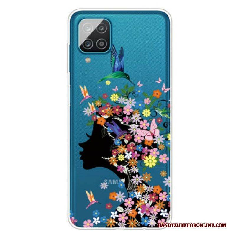 Handyhülle Für Samsung Galaxy M12 / A12 Hübscher Blumenkopf