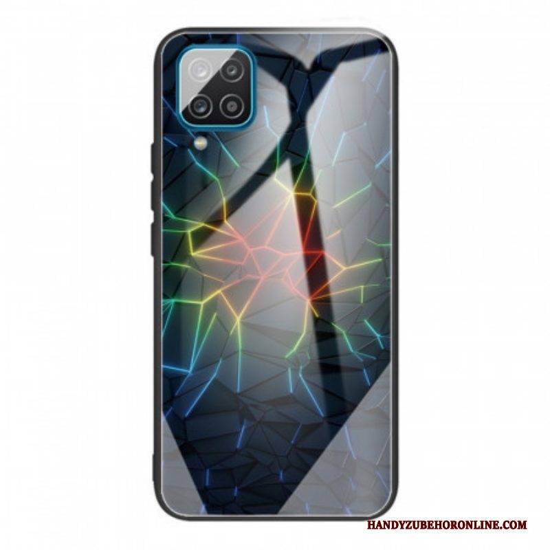 Handyhülle Für Samsung Galaxy M32 Geometrie Aus Gehärtetem Glas