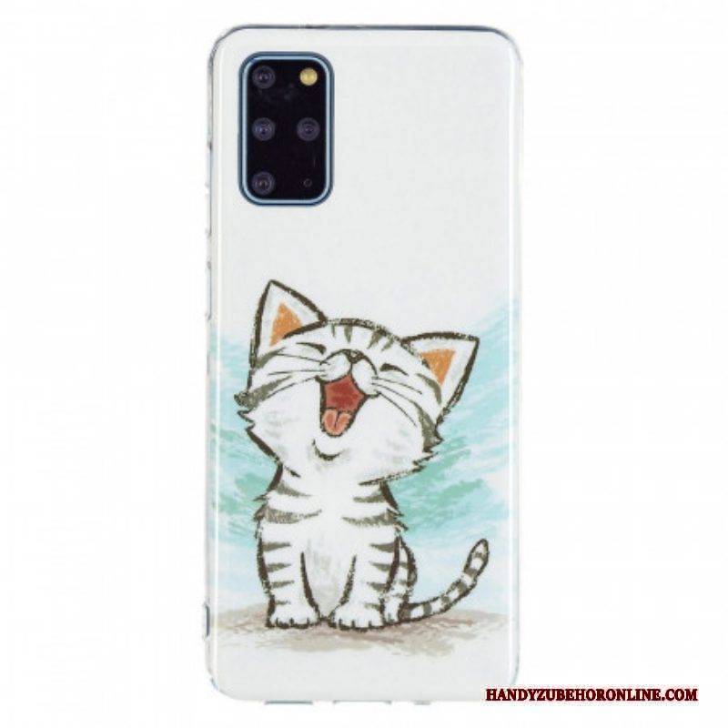 Handyhülle Für Samsung Galaxy S20 Plus / S20 Plus 5G Fluoreszierende Katze