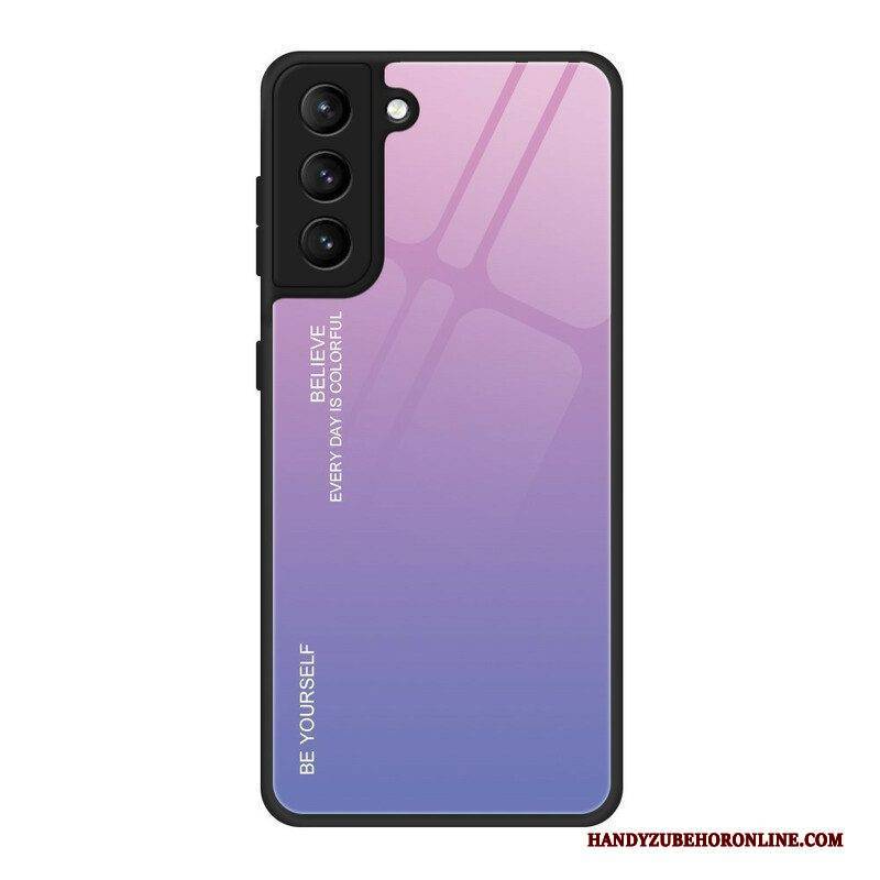 Handyhülle Für Samsung Galaxy S21 FE Gehärtetes Glas. Sei Du Selbst