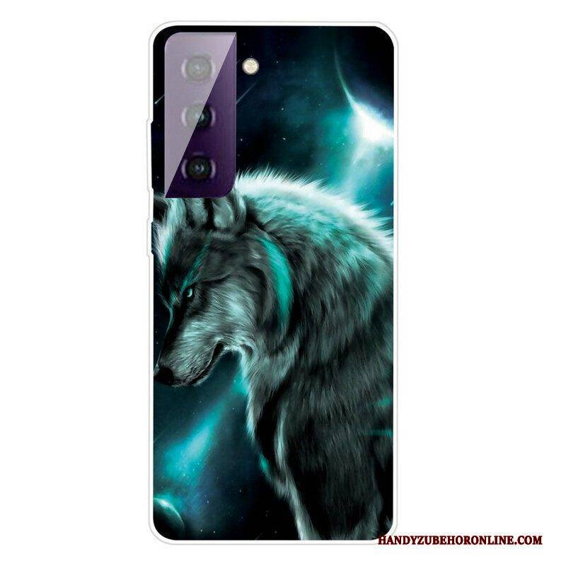 Handyhülle Für Samsung Galaxy S21 FE Königlicher Wolf