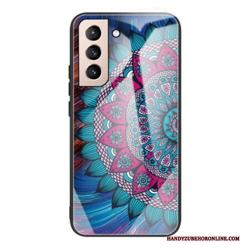 Handyhülle Für Samsung Galaxy S21 FE Mandala-gehärtetes Glas