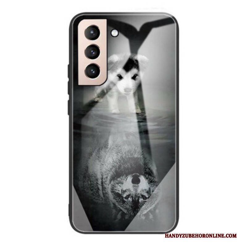 Handyhülle Für Samsung Galaxy S21 FE Puppy Dream Gehärtetes Glas