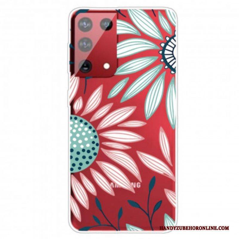 Handyhülle Für Samsung Galaxy S21 Ultra 5G Transparente Eine Blume