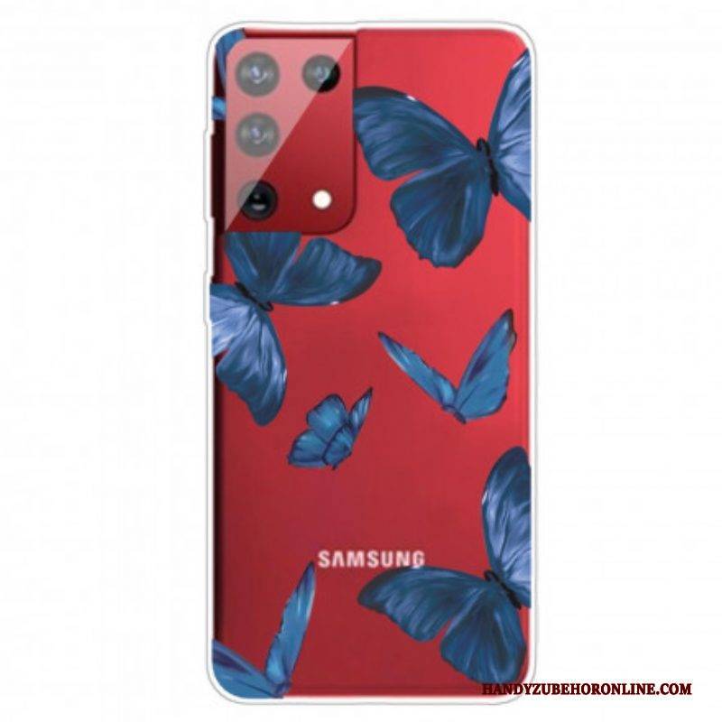 Handyhülle Für Samsung Galaxy S21 Ultra 5G Wilde Schmetterlinge