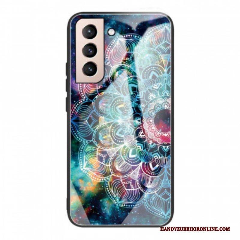 Handyhülle Für Samsung Galaxy S22 Plus 5G Mandala-gehärtetes Glas