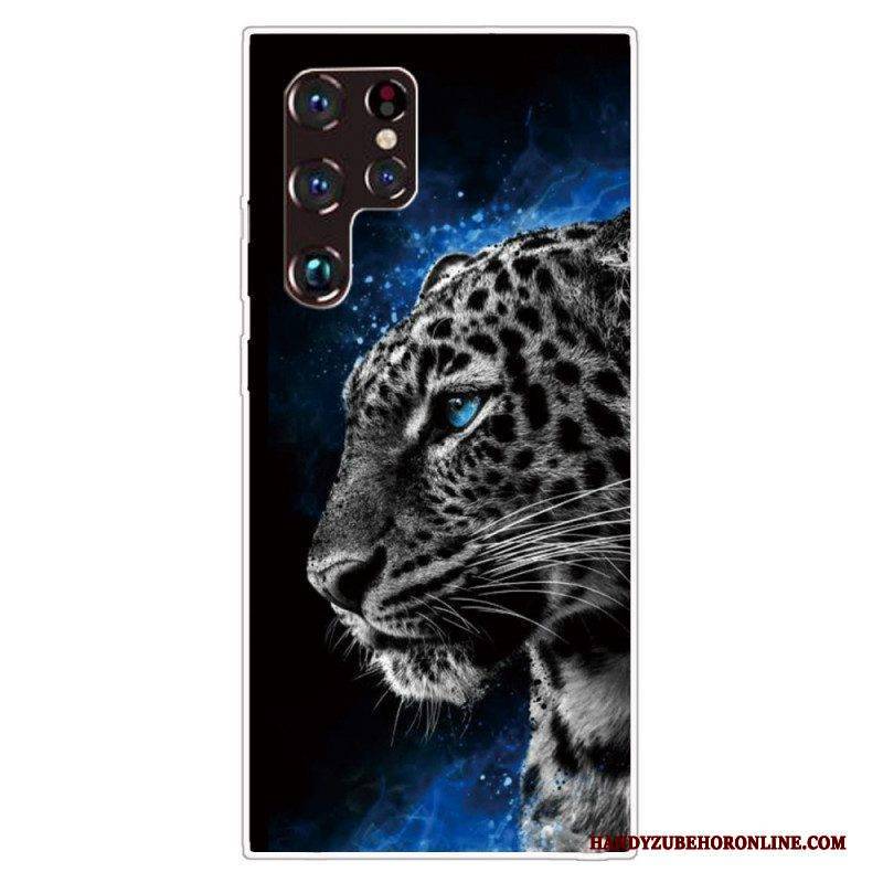 Handyhülle Für Samsung Galaxy S22 Ultra 5G Tigergesicht