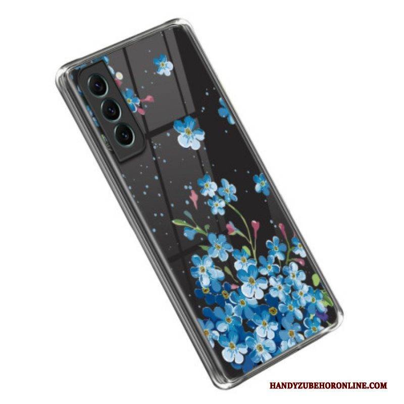 Handyhülle Für Samsung Galaxy S23 Plus 5G Blaue Blumen
