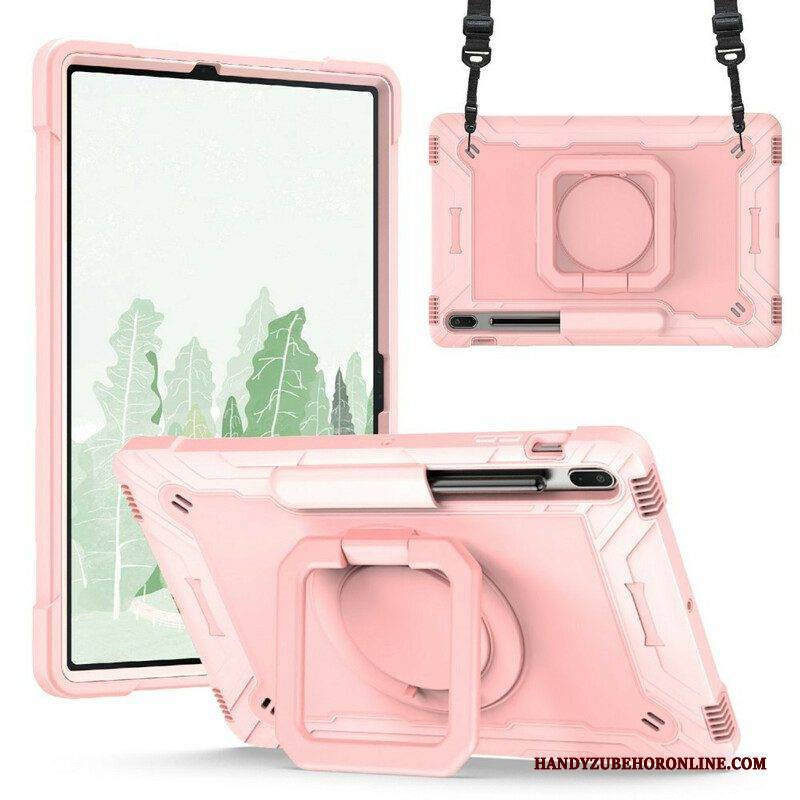 Handyhülle Für Samsung Galaxy Tab S7 FE Halterung Und Schultergurt