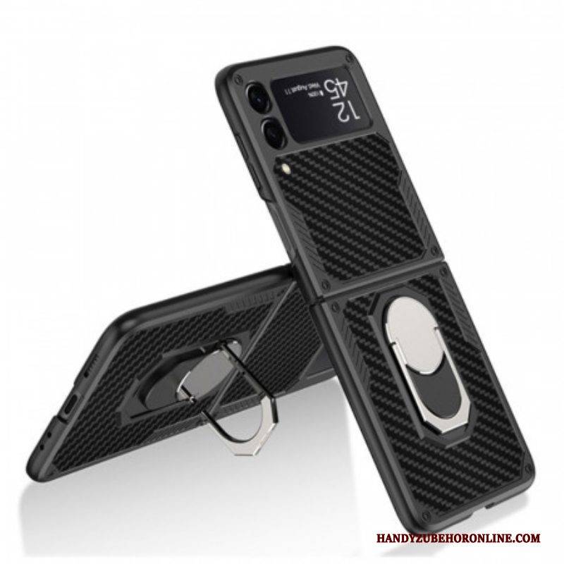 Handyhülle Für Samsung Galaxy Z Flip 3 5G Flip Case Gkk Carbon-ringhalterung