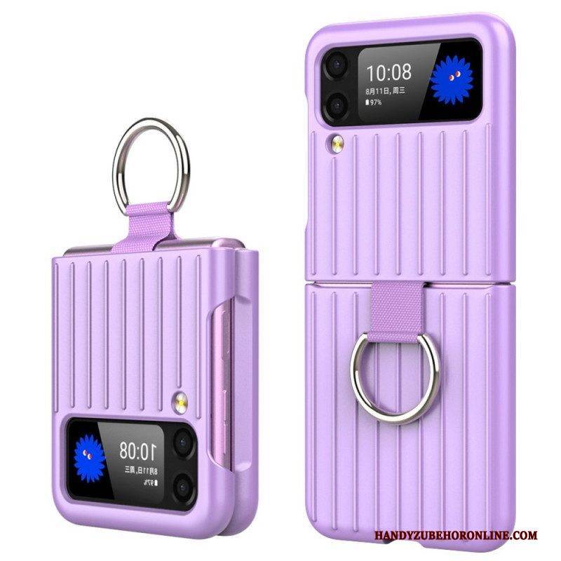 Handyhülle Für Samsung Galaxy Z Flip 3 5G Flip Case Kofferdesign Mit Ring