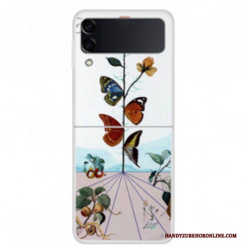 Handyhülle Für Samsung Galaxy Z Flip 3 5G Flip Case Naturschmetterlinge