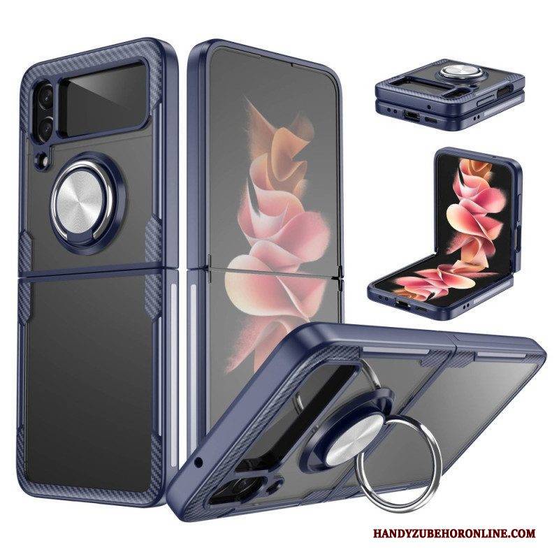Handyhülle Für Samsung Galaxy Z Flip 4 Flip Case Transparente Ringhalterung