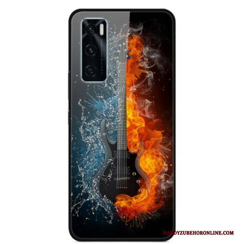 Handyhülle Für Vivo Y70 Gitarre Aus Gehärtetem Glas