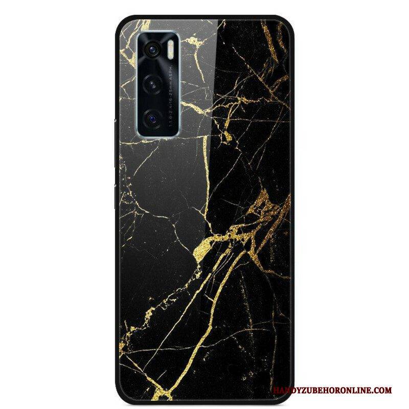 Handyhülle Für Vivo Y70 Supreme Marble Gehärtetes Glas