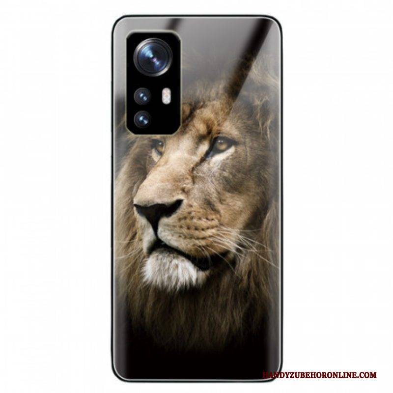 Handyhülle Für Xiaomi 12 / 12X Löwenkopf Aus Gehärtetem Glas