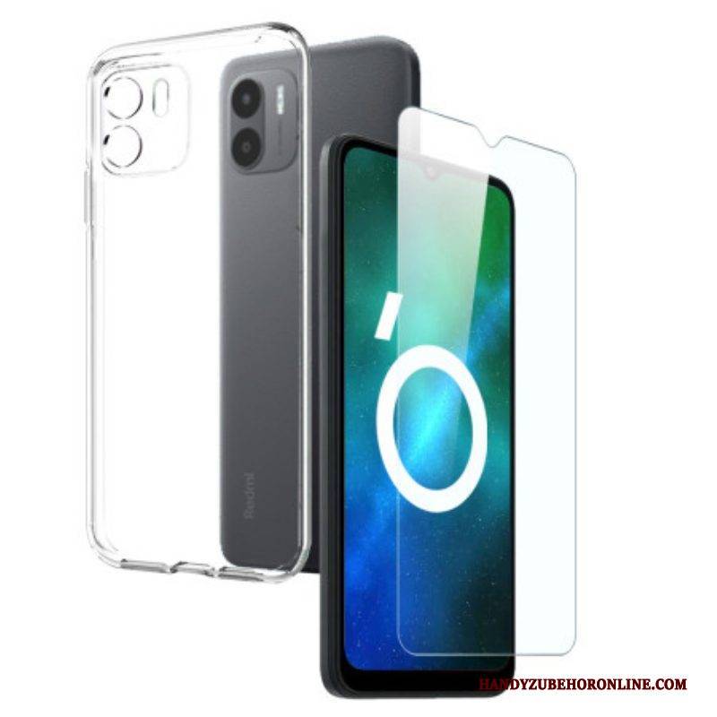 Handyhülle Für Xiaomi Redmi A1 Transparent Mit Displayschutzfolie