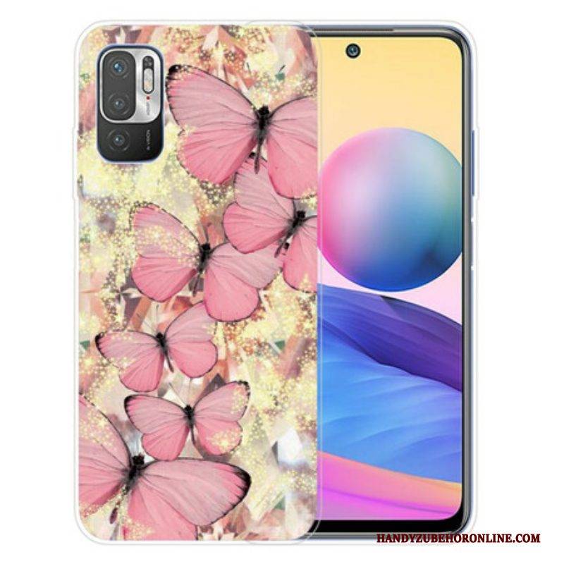 Handyhülle Für Xiaomi Redmi Note 10 5G Königliche Schmetterlinge