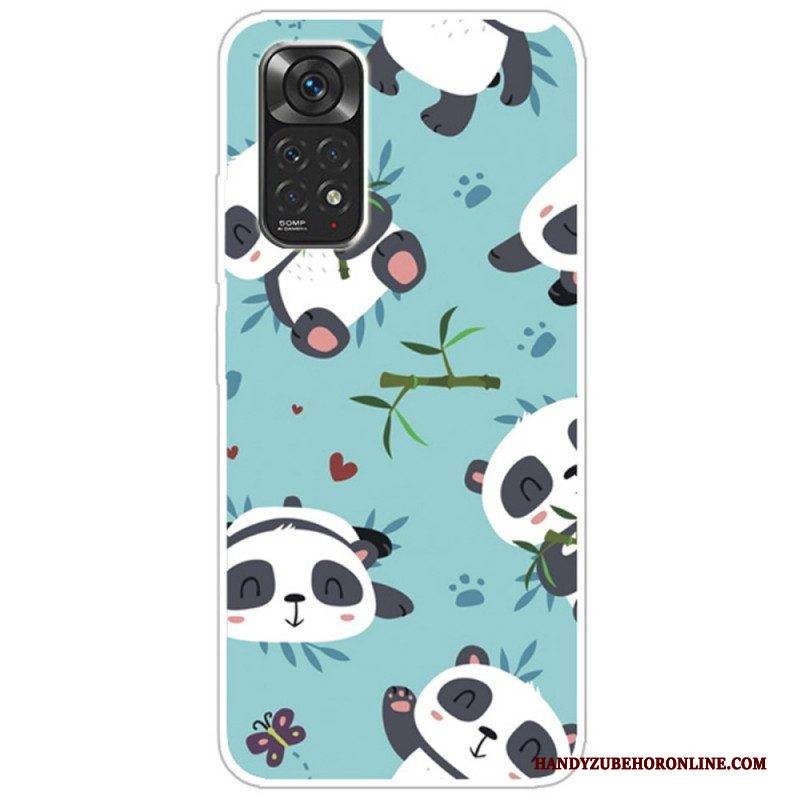 Handyhülle Für Xiaomi Redmi Note 11 / 11S Ein Haufen Pandas