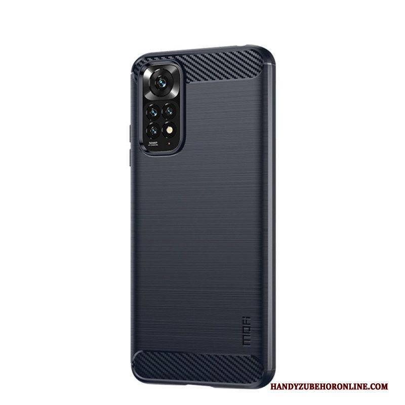 Handyhülle Für Xiaomi Redmi Note 11 / 11S Mofi Gebürstete Kohlefaser