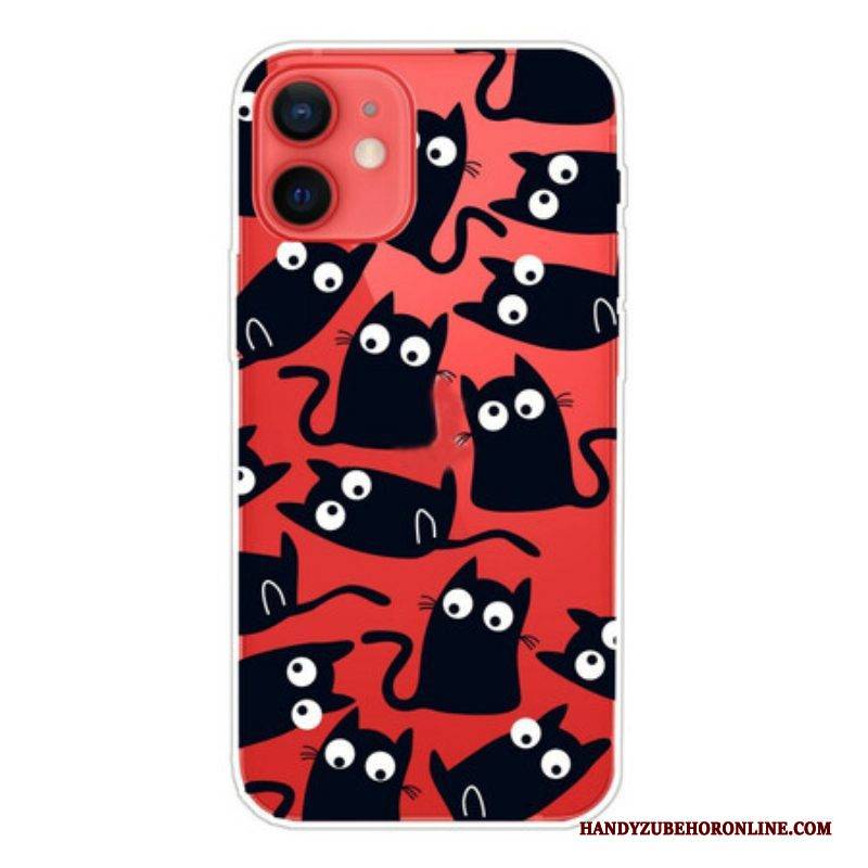 Handyhülle Für iPhone 13 Mini Schwarze Mäuse