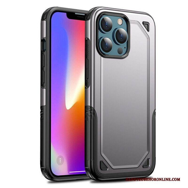 Handyhülle Für iPhone 13 Pro Rüstungsmetalleffekt