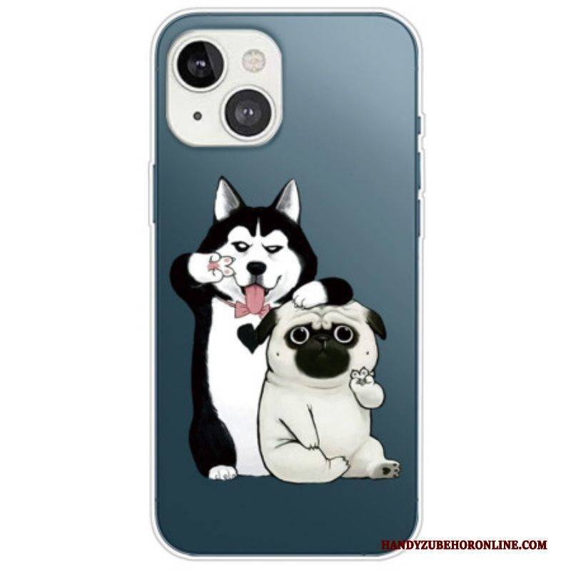 Handyhülle Für iPhone 14 Plus Lustige Hunde