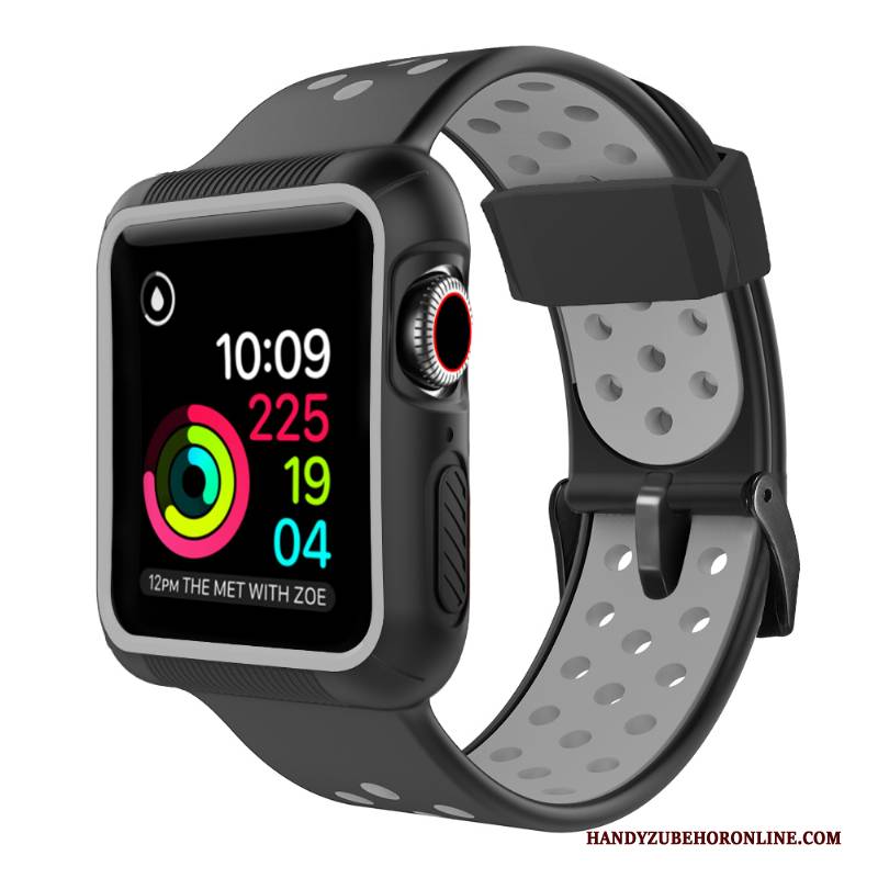 Hülle Apple Watch Series 1 Schutz Sport Schwarz, Case Apple Watch Series 1 Anti-sturz Zweifarbig