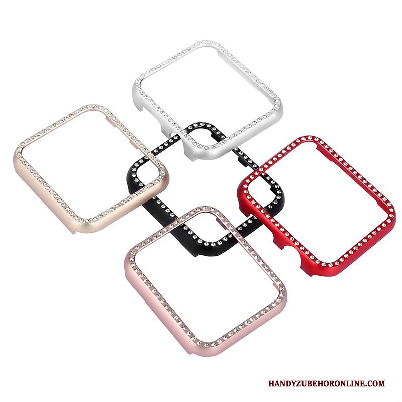 Hülle Apple Watch Series 3 Strass Grenze Legierung, Case Apple Watch Series 3 Strasssteinen Anti-sturz Dünne