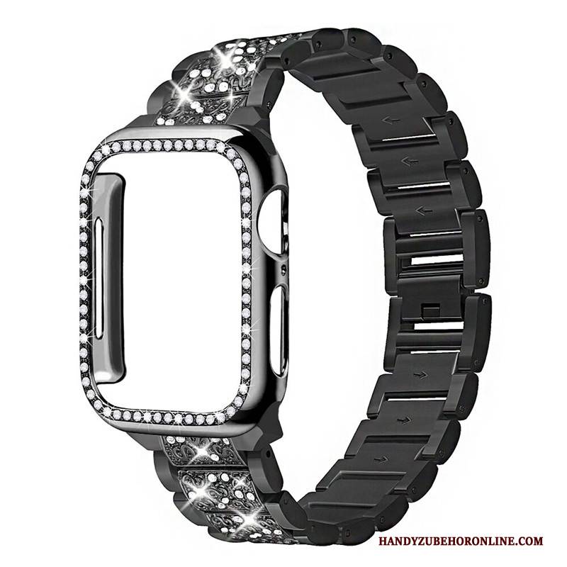 Hülle Apple Watch Series 3 Strasssteinen Feine Schwarz, Case Apple Watch Series 3