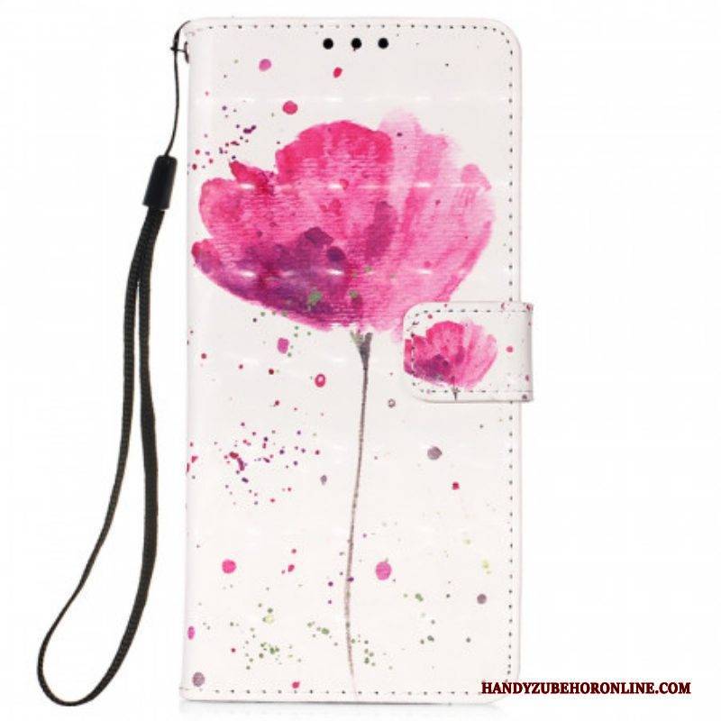 Hülle Flip Case Für Samsung Galaxy S22 Ultra 5G Aquarellmohn