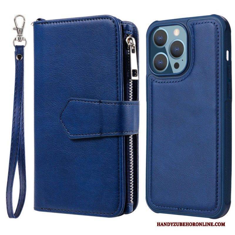 Hülle Flip Case Für iPhone 14 Pro Max Brieftasche Brieftasche Mit Abnehmbarem