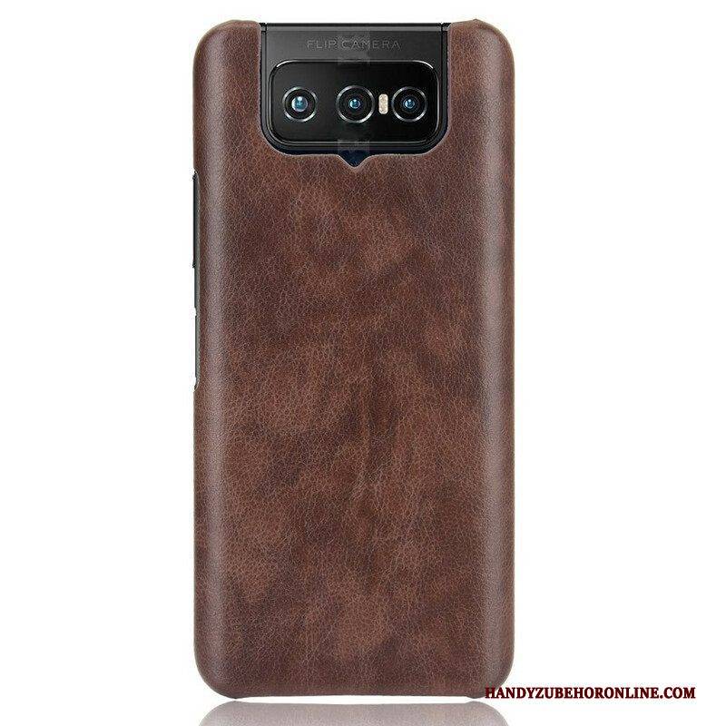 Hülle Für Asus Zenfone 7 / 7 Pro Litschi-ledereffekt