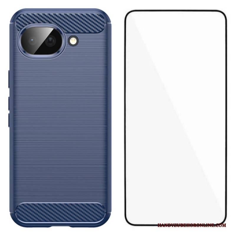 Hülle Für Google Pixel 10a Carbonfaser Mit Displayschutzfolie