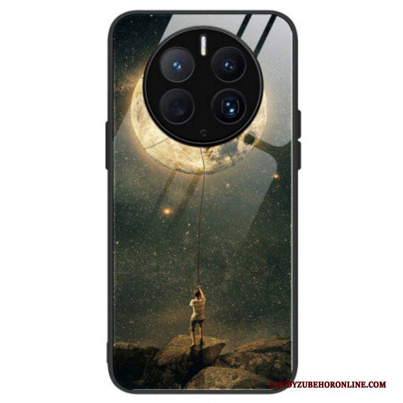 Hülle Für Huawei Mate 50 Pro Mondmann Aus Gehärtetem Glas