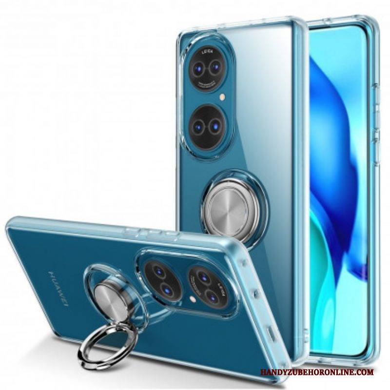Hülle Für Huawei P50 Transparenter Einfacher Metallring