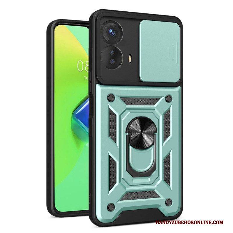 Hülle Für Moto G73 5G Ringhalterung Und Linsenschutz
