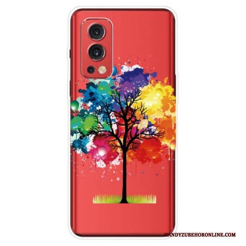 Hülle Für OnePlus Nord 2 5G Nahtloser Aquarellbaum