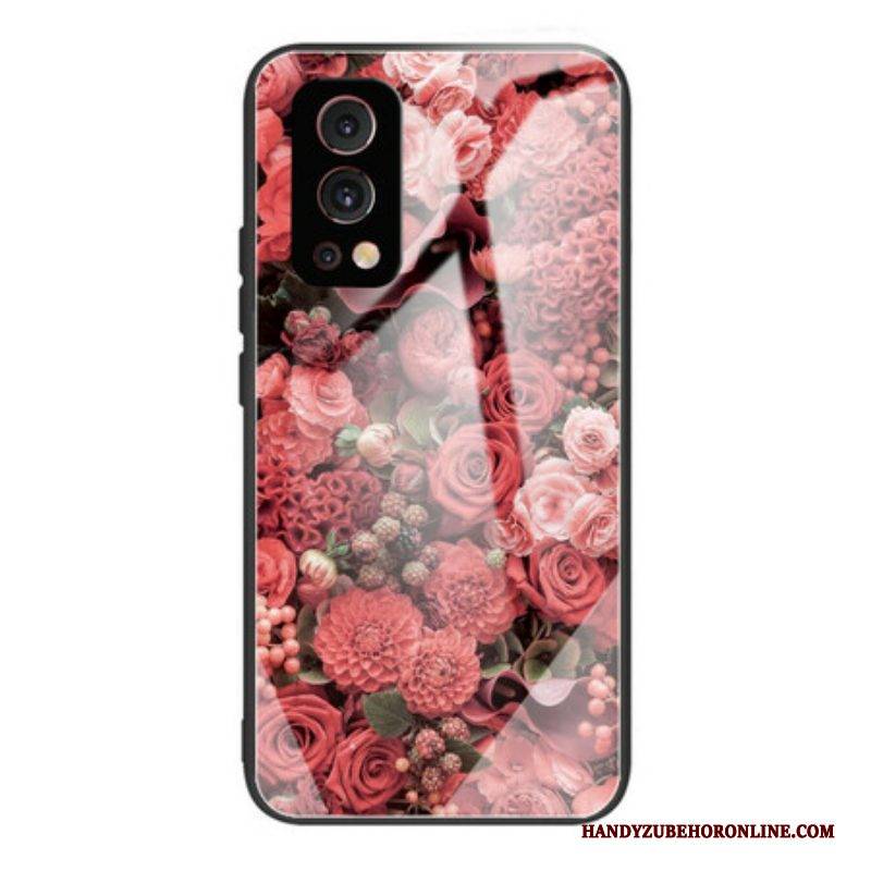 Hülle Für OnePlus Nord 2 5G Rosenblüten Aus Gehärtetem Glas