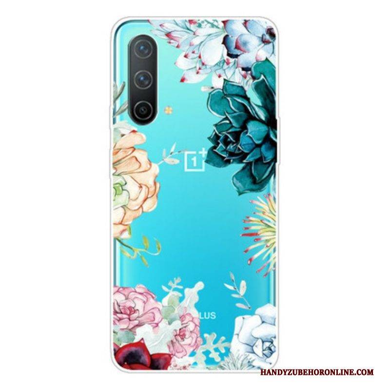 Hülle Für OnePlus Nord CE 5G Nahtlose Aquarellblumen