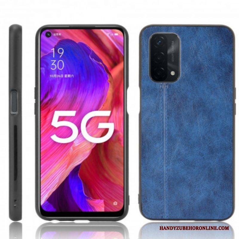 Hülle Für Oppo A54 5G / A74 5G Couture-ledereffekt