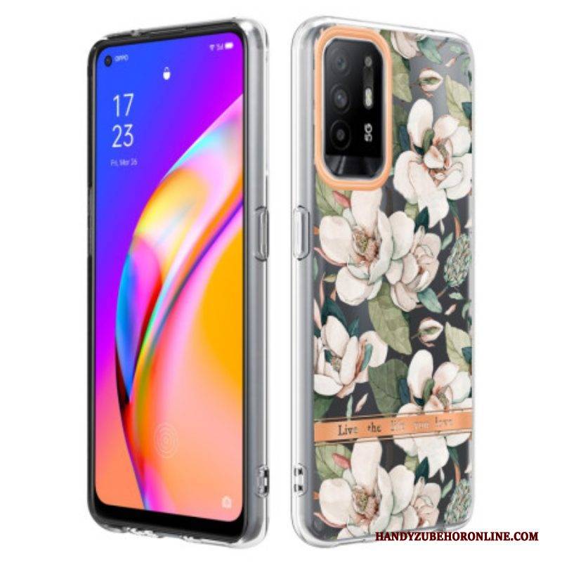 Hülle Für Oppo A94 5G Pfingstrosenblüten