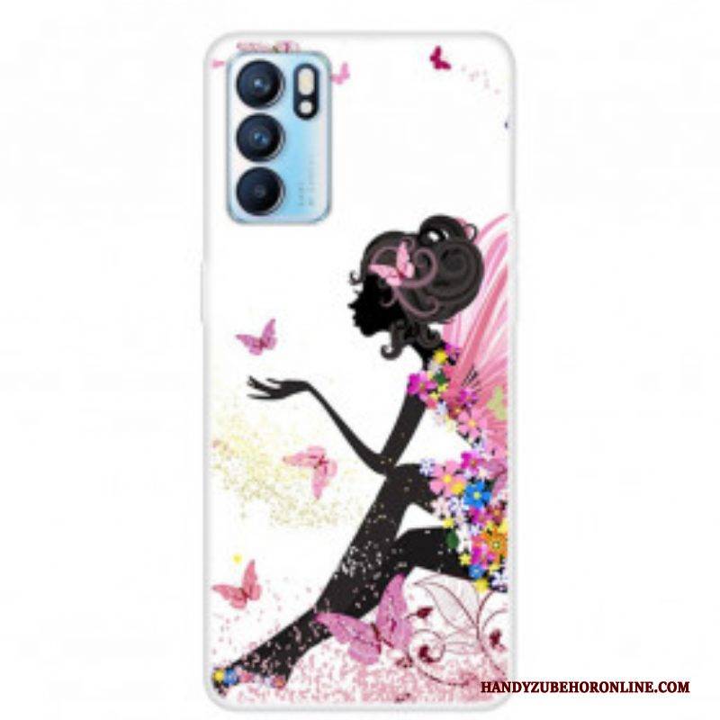 Hülle Für Oppo Reno 6 5G Blumenmädchen