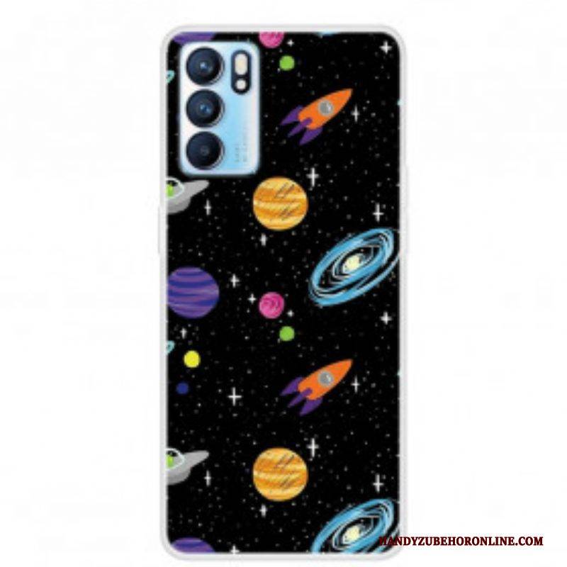 Hülle Für Oppo Reno 6 5G Planet Galaxie
