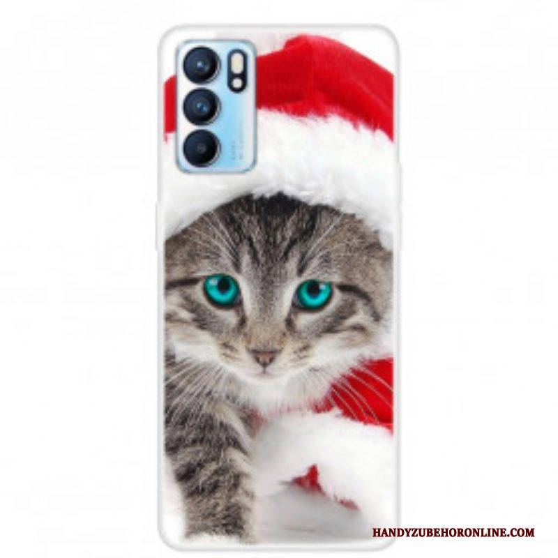 Hülle Für Oppo Reno 6 5G Weihnachtskatze
