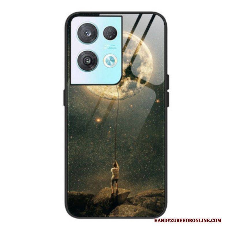 Hülle Für Oppo Reno 8 Pro Mondmann Aus Gehärtetem Glas