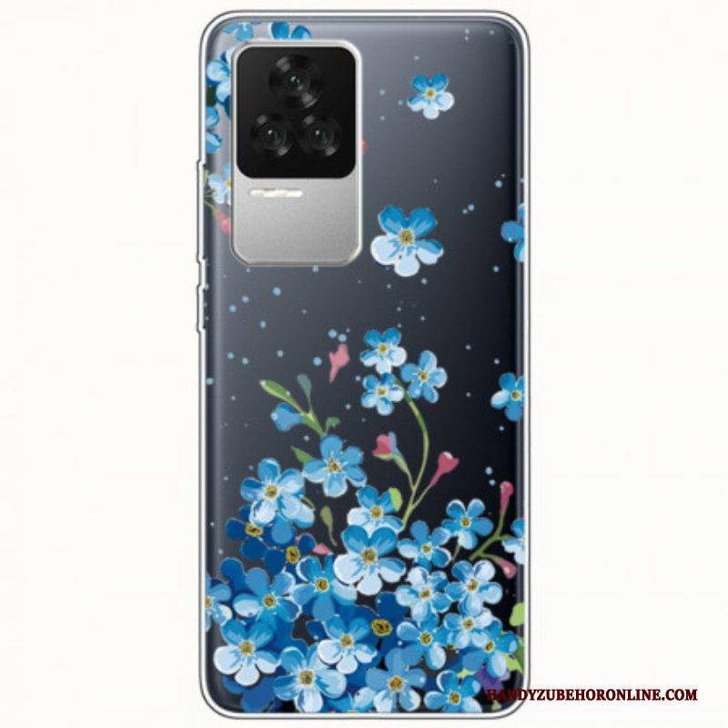 Hülle Für Poco F4 Blaue Blumen