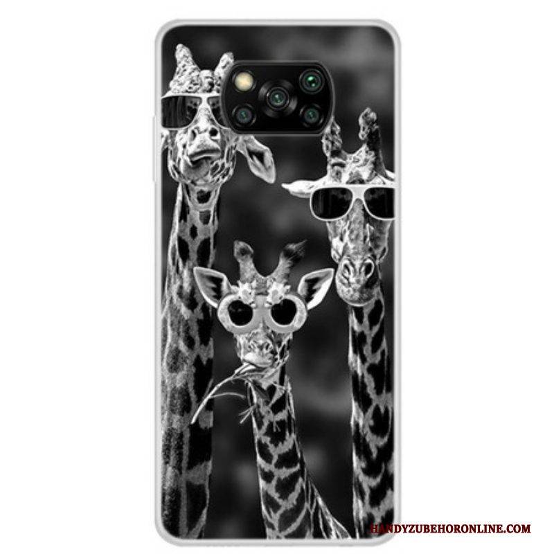Hülle Für Poco X3 / X3 Pro / X3 NFC Giraffen Mit Brille